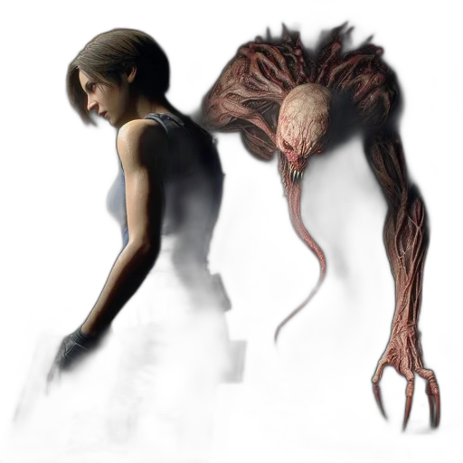 creature, hair, mask, dress, concept art, 3d render, fantasy art, photorealistic transparent PNG cut-out
