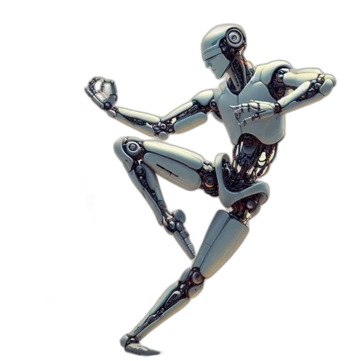 robot, staff, jewelry, 3d render, concept art, futuristic, motion, stands transparent PNG cut-out