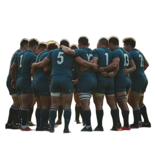 rugby, players, huddle, forsyth transparent PNG cut-out