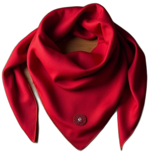 jacket, hat, jewelry, crown, red, silk, scarf, subtle transparent PNG cut-out