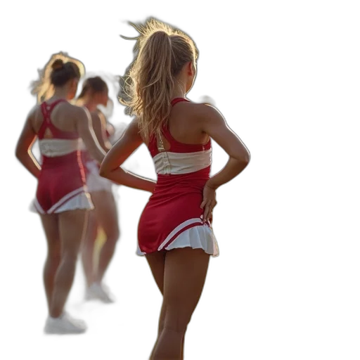 dress, cheerleadingleaders, perform, cheer transparent PNG cut-out