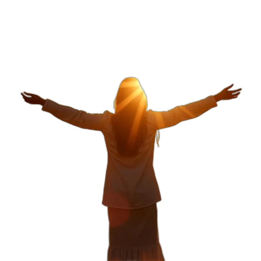 jacket, dress, staff, 3d render, concept art, photorealistic, pixel art, woman transparent PNG cut-out