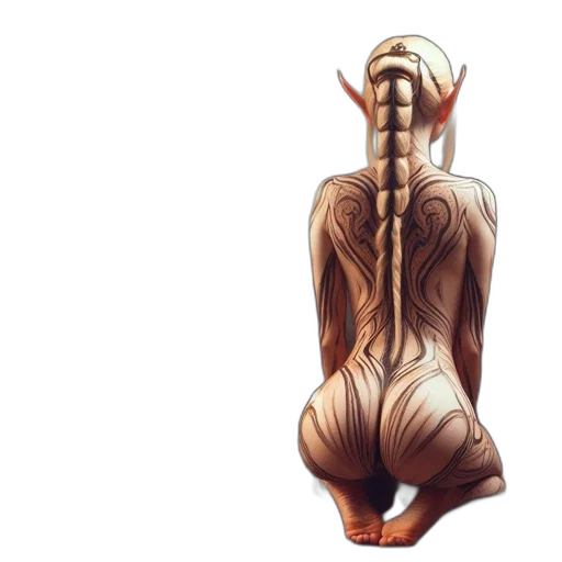 furniture, staff, jewelry, hair, concept art, 3d render, fantasy art, photorealistic transparent PNG cut-out