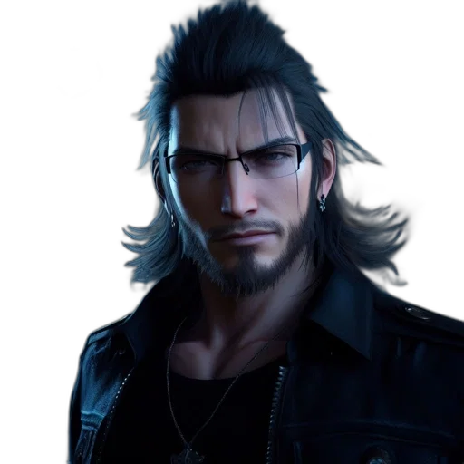jacket, hair, face, concept art, photorealistic, 3d render, cyberpunk, man transparent PNG cut-out