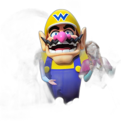 mask, crown, face, staff, 3d render, concept art, vaporwave, photorealistic transparent PNG cut-out