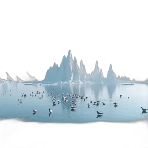 concept art, 3d render, photorealistic, fantasy art, underwater, fog, snow, outer space transparent PNG cut-out