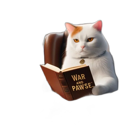 animal, furniture, hat, weapon, 3d render, photorealistic, white, cat transparent PNG cut-out