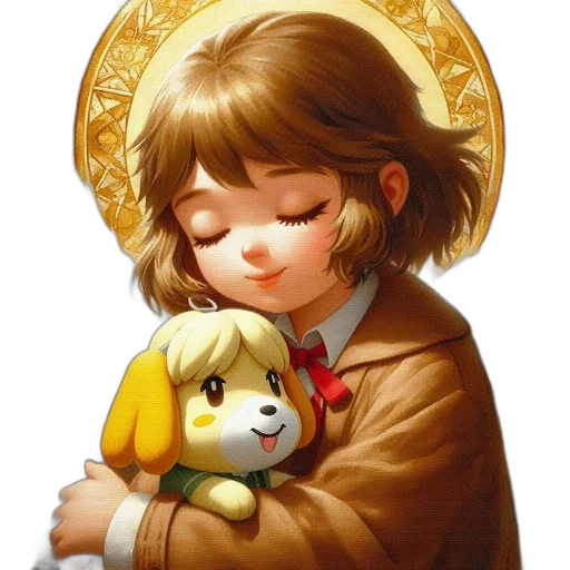 oil painting, photorealistic, pixel art, concept art, golden, girl, angel, wings transparent PNG cut-out