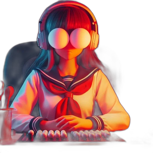robot, mask, jacket, face, concept art, 3d render, pixel art, anime transparent PNG cut-out