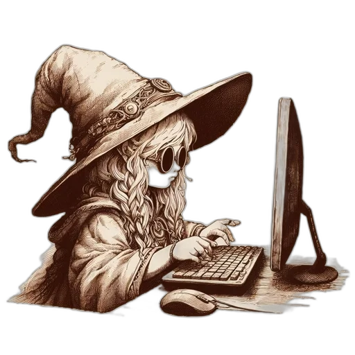 hat, staff, dragon, creature, fantasy art, concept art, pixel art, old-world transparent PNG cut-out
