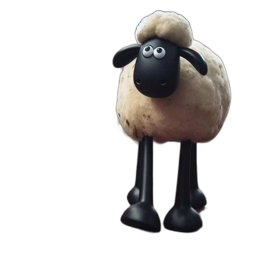 animal, hat, furniture, 3d render, concept art, oversized, animated, sheep transparent PNG cut-out