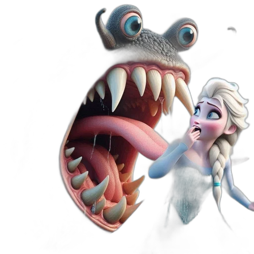 creature, concept art, 3d render, fantasy art, cartoon, underwater, image, features transparent PNG cut-out