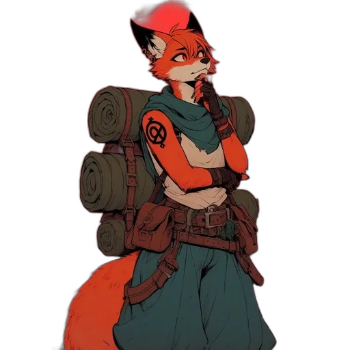 staff, weapon, jacket, animal, concept art, pixel art, cyberpunk, fantasy art transparent PNG cut-out