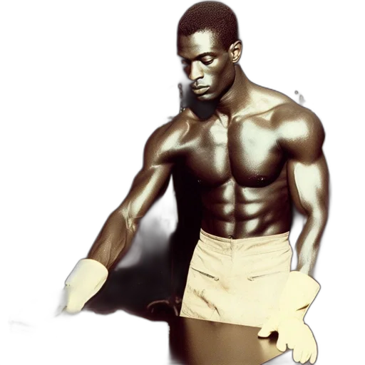 concept art, comic book art, photorealistic, fantasy art, earth tones, muscular, man, dark transparent PNG cut-out