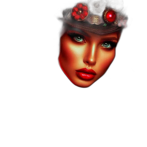 crown, hat, jewelry, face, photorealistic, fantasy art, 3d render, pixel art transparent PNG cut-out