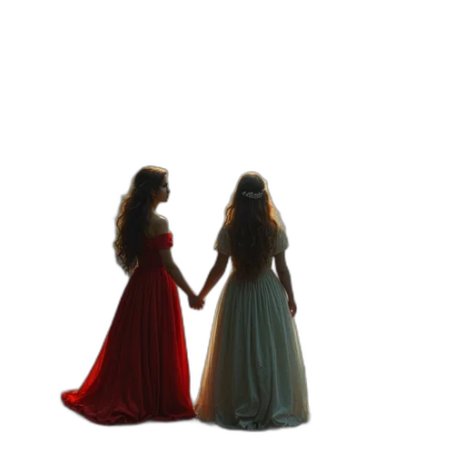 dress, crown, concept art, 3d render transparent PNG cut-out