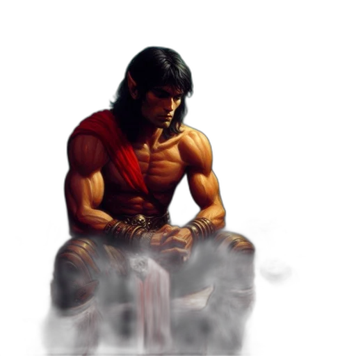 sword, weapon, dragon, fantasy art, concept art, comic book art, pixel art, muscular transparent PNG cut-out