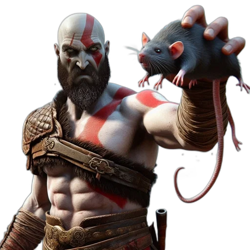 concept art, fantasy art, comic book art, photorealistic, man, red, markings, resembling transparent PNG cut-out