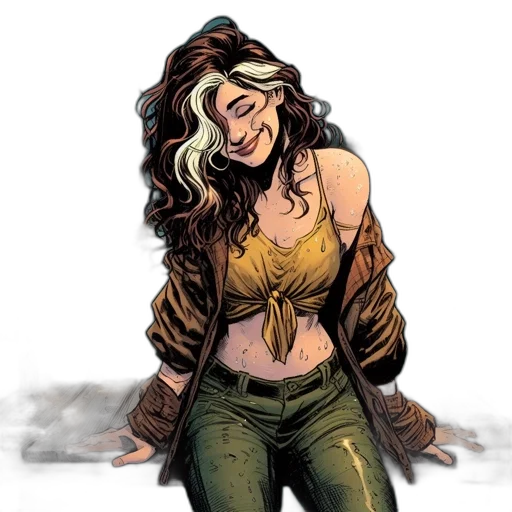 comic book art, concept art, fantasy art, cartoon, earth tones, golden, during, rainy transparent PNG cut-out