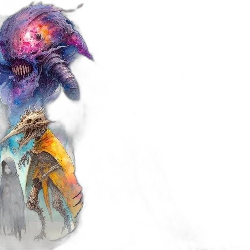 dragon, creature, mask, concept art, fantasy art, watercolor, blue, colorful transparent PNG cut-out