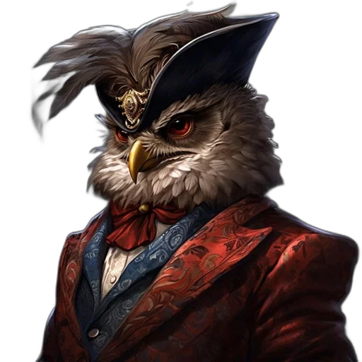 animal, jacket, hat, mask, fantasy art, concept art, photorealistic, comic book art transparent PNG cut-out