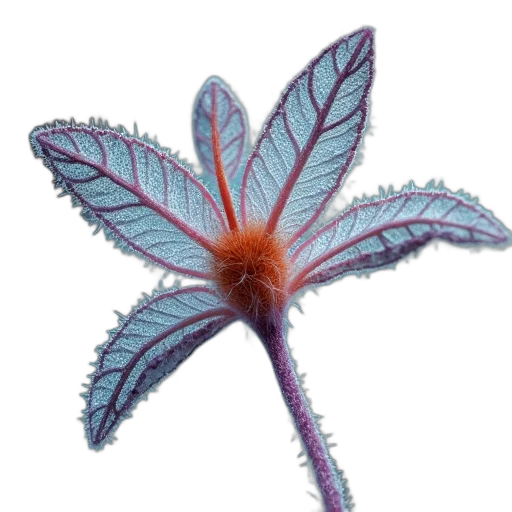 flower, crown, hair, staff, photorealistic, 3d render, microscope, image transparent PNG cut-out