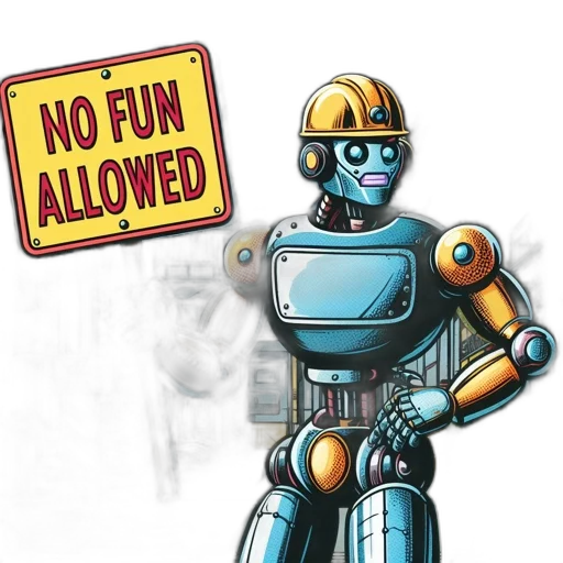 robot, concept art, 3d render, comic book art, industrial, warehouse, vibrantly, colored transparent PNG cut-out