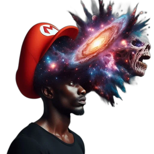 hat, mask, face, crown, concept art, fantasy art, photorealistic, cyberpunk transparent PNG cut-out