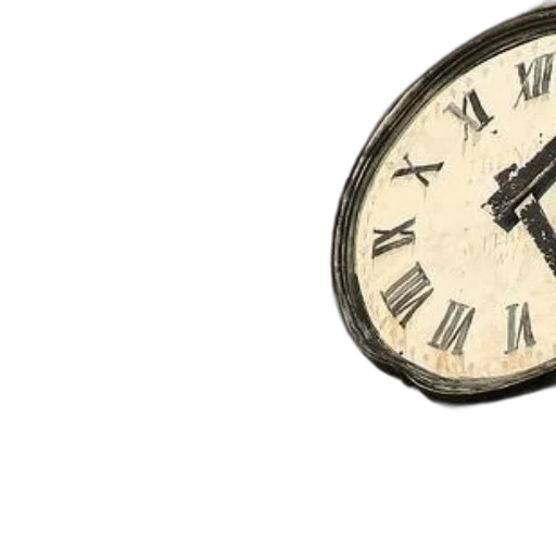 jewelry, 3d render, photorealistic, weathered, clock, face, roman, numerals transparent PNG cut-out