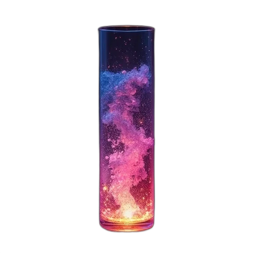 bottle, umbrella, staff, vaporwave transparent PNG cut-out