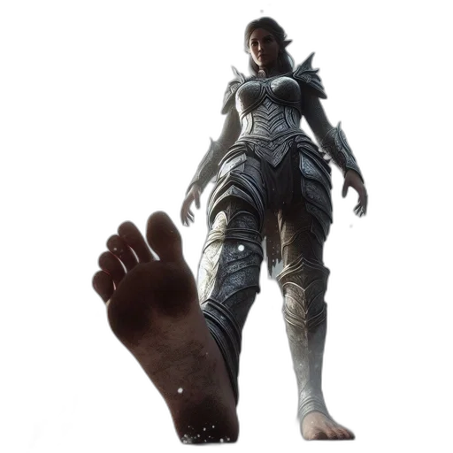 shoes, weapon, sword, staff, concept art, 3d render, fantasy art, gigantic transparent PNG cut-out