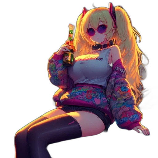 dress, robot, jacket, staff, pixel art, anime, concept art, 3d render transparent PNG cut-out