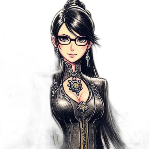 dress, staff, jewelry, fantasy art, concept art, comic book art, cartoon, dark transparent PNG cut-out