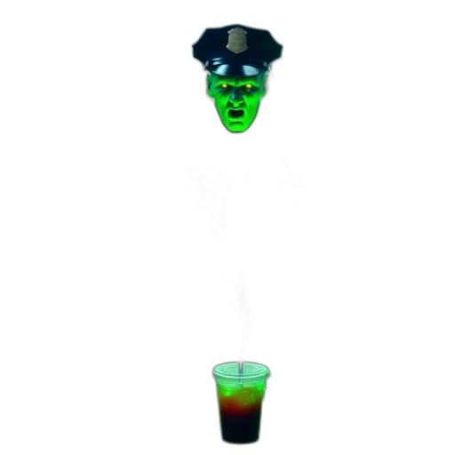 staff, mask, face, umbrella, 3d render, concept art, pixel art, neon lights transparent PNG cut-out