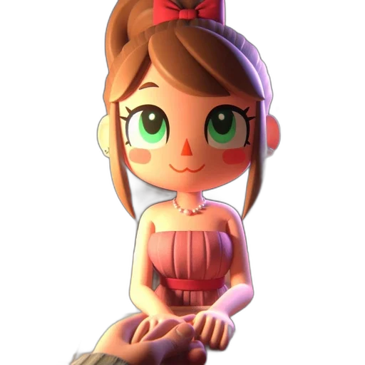 staff, dress, jewelry, face, 3d render, concept art, cartoon, fantasy art transparent PNG cut-out
