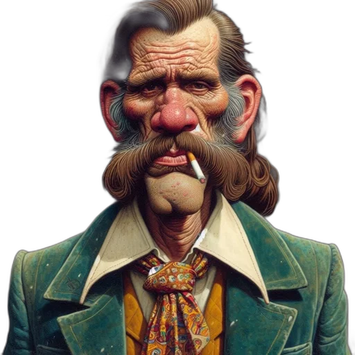 face, staff, mask, jacket, concept art, photorealistic, cartoon, fantasy art transparent PNG cut-out