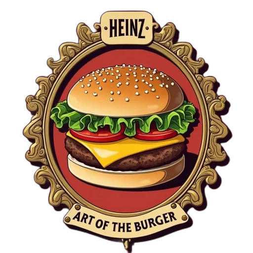 food, concept art, pixel art, stylized, illustration, cheeseburger, sesame, seed transparent PNG cut-out