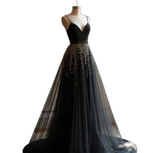 dress, 3d render, dark, theia, cocktail, size transparent PNG cut-out