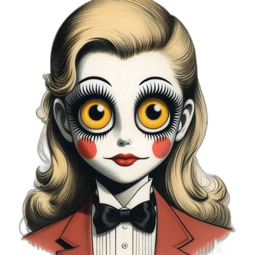 face, mask, comic book art, cartoon, concept art, photorealistic, woman, large transparent PNG cut-out