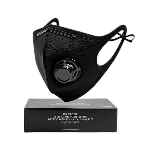 mask, jewelry, black, disposable, face, strap, shown, against transparent PNG cut-out