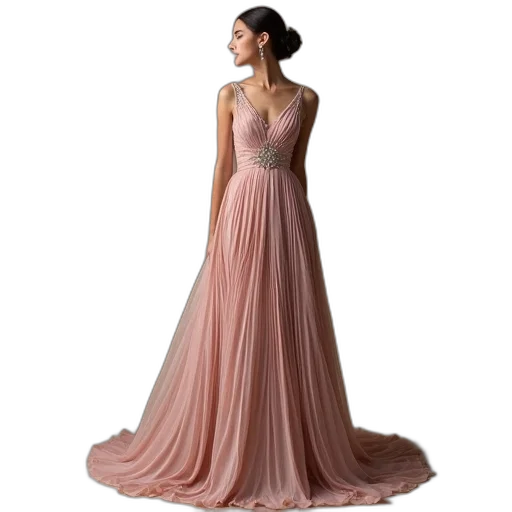 dress, pastel, earth tones, line transparent PNG cut-out