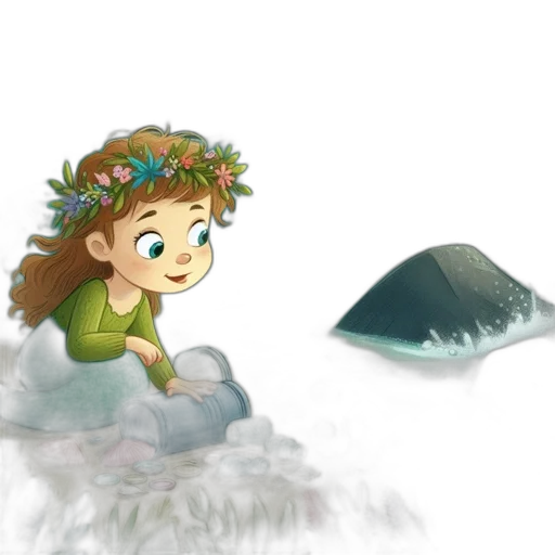 crown, concept art, fantasy art, pixel art, watercolor, underwater, snow, forest transparent PNG cut-out