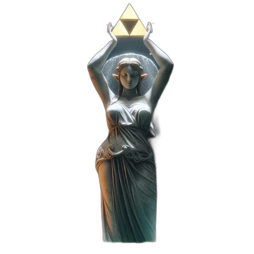 jewelry, dress, crown, sword, concept art, 3d render, vaporwave, fantasy art transparent PNG cut-out