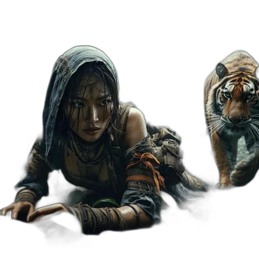 mask, weapon, face, creature, concept art, fantasy art, photorealistic, comic book art transparent PNG cut-out