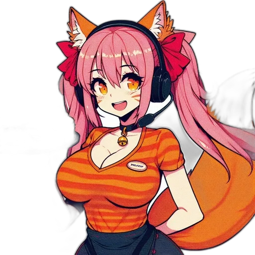 staff, dress, creature, animal, anime, pixel art, concept art, cartoon transparent PNG cut-out