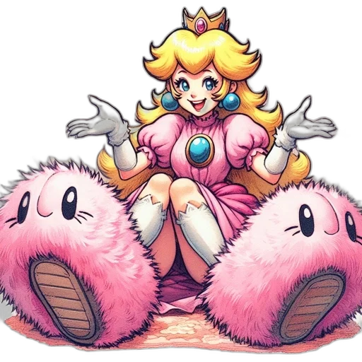 crown, animal, pixel art, concept art, princess, sits, cross-legged, ground transparent PNG cut-out