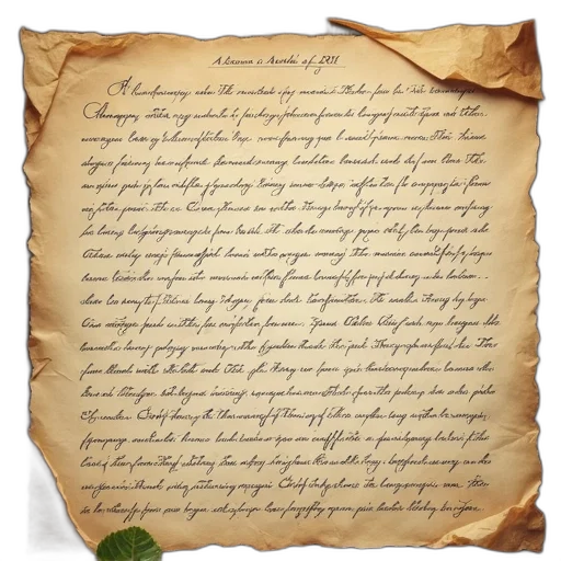 old, handwriting, piece, paper, has, written transparent PNG cut-out