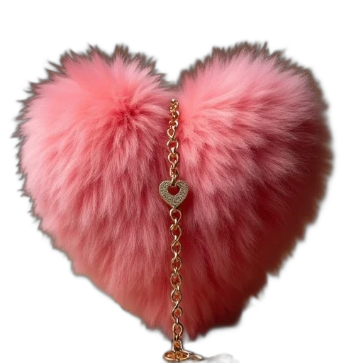 jewelry, heart, shaped, fluffy transparent PNG cut-out