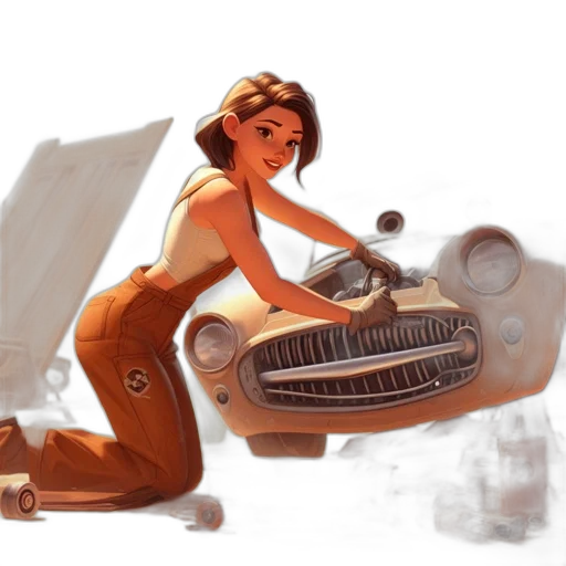 car, concept art, comic book art, fantasy art, photorealistic, outer space, earth tones, golden transparent PNG cut-out