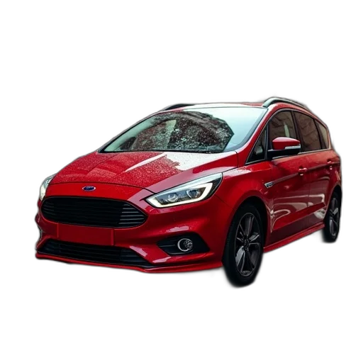 car, 3d render, photorealistic, new, ford, max, red transparent PNG cut-out